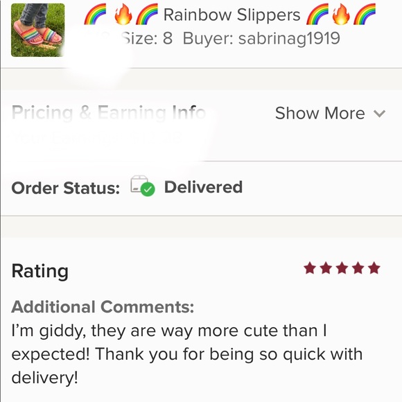 Rainbow Slippers 🌈🔥🌈 - Picture 6 of 6